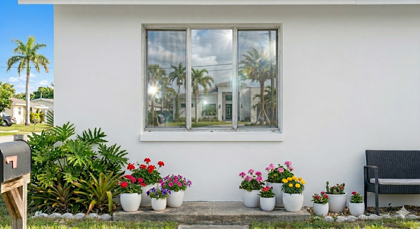 Before: old windows prior to project – Boca Raton, FL